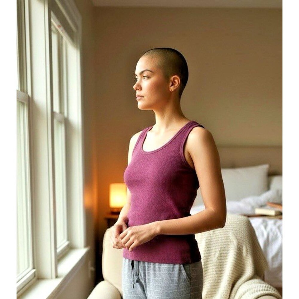 Athleta NEW womens maroon ribbed soft sleep tank Medium retail $44